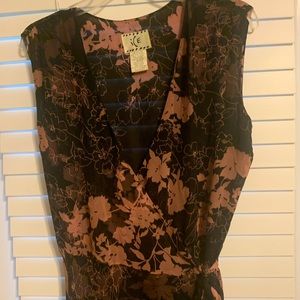 Beautiful black and pink sleeveless dress